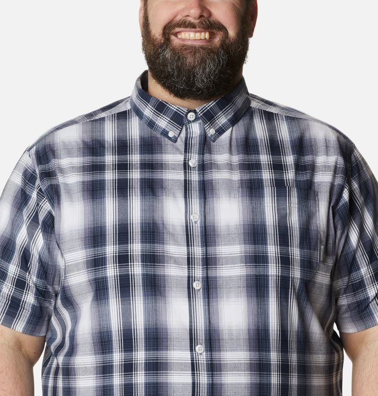 Men's Columbia Rapid Rivers II Short Sleeve Shirts Grey / Navy | Plus Size CA-Y01L6